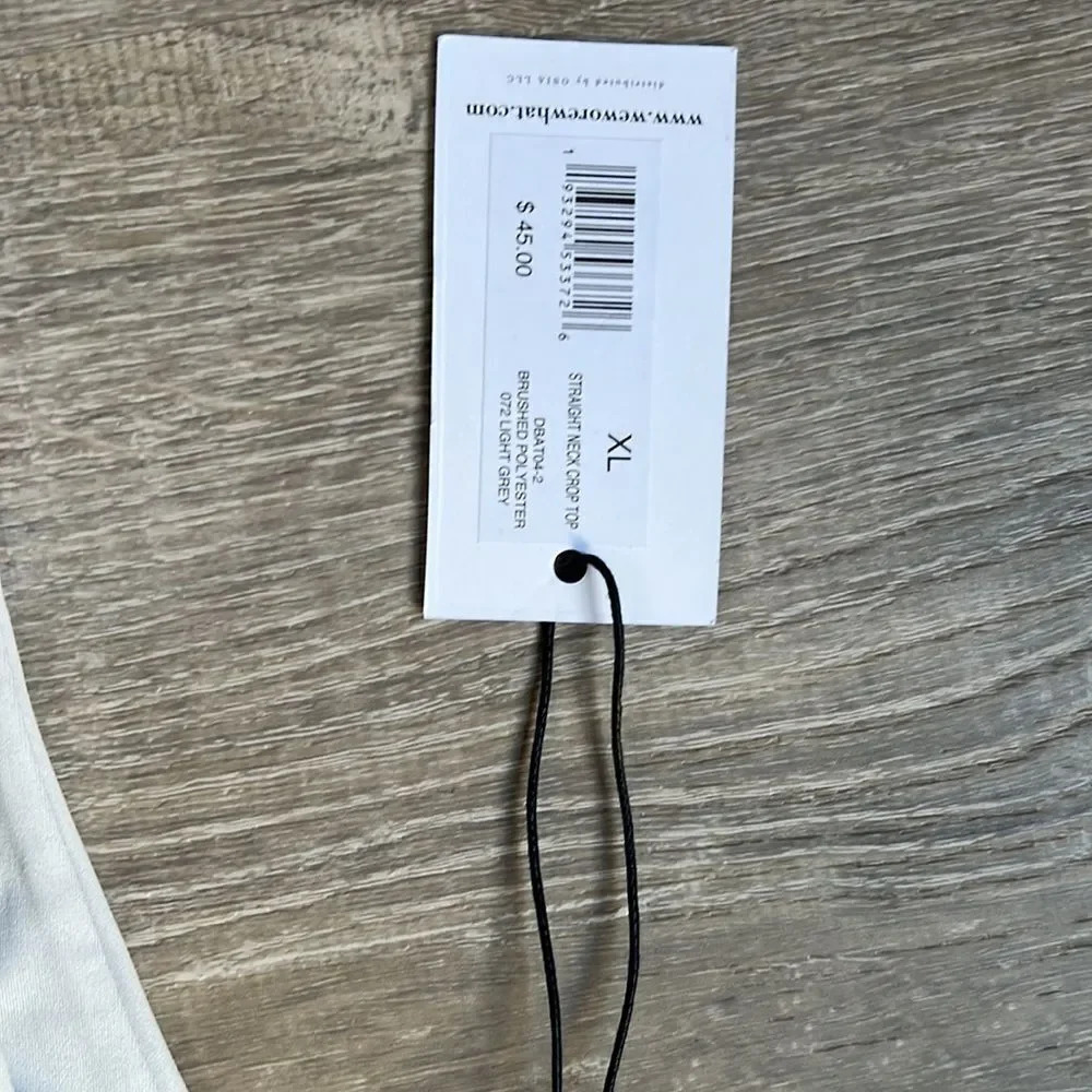 WeWoreWhat STRAIGHT NECK CROP TOP - Picture 4 of 4